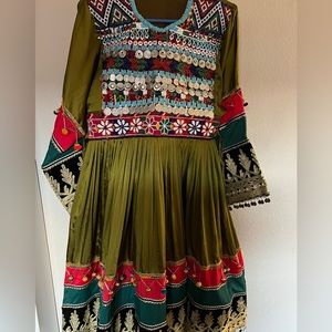 Afghan Dress Gand e afghani with stunning hand work embroidery in sartan